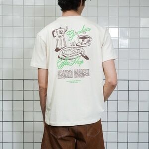 NWT NEW GANDAIA COFFEE SHOP T-SHIRT MEN MEDIUM